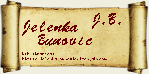 Jelenka Bunović vizit kartica